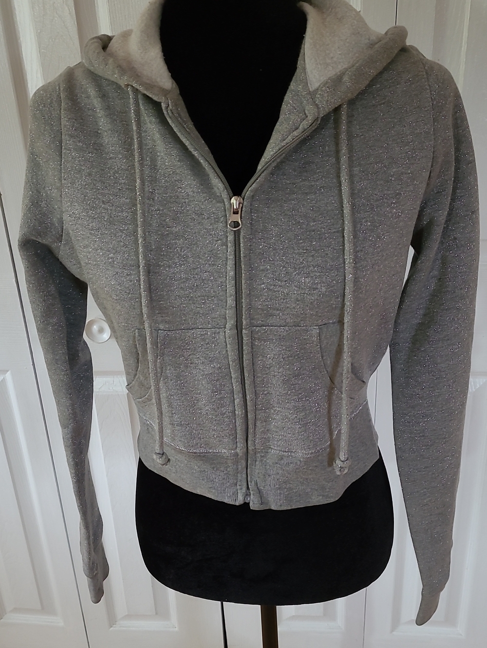 Authentic American Heritage Gray Zip-Up Hooded Sweatshirt